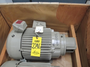 MOTOR, ELECTRIC TYPE, 10 HORSEPOWER, 230/460VAC 3 PHASE 60HZ ELEC RATING, 1160 RPM, 256TY FRAME, 27.6/13.8 AMPS, TEFC ENCLOSURE, CONTINUOUS DUTY, 1.0 SERVICE FACTOR. 20W, 120V SPACE HEATER. PART # 1YF883321 (W-44) LOADING & HANDLING FEE $15-